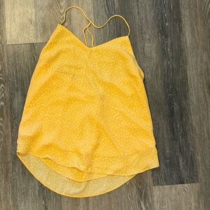 Maverick yellow polka dot summer tank